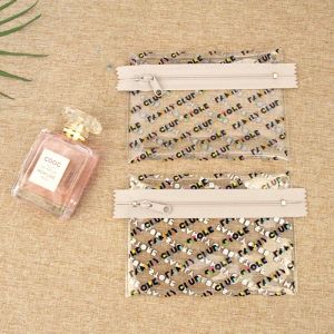 Custom Transparent Plastic Zipper Pouches 15x20cm Multi Color Options