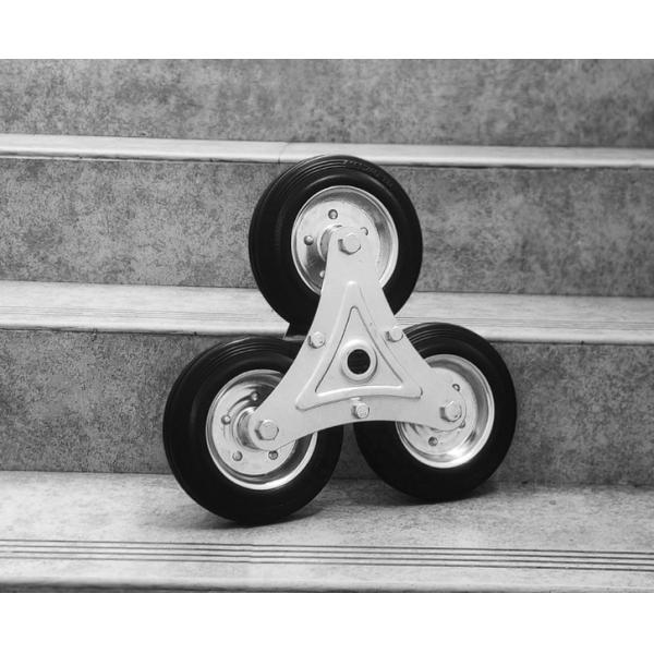 160mm Black Rubber Stair Climbing Caster with Roller Bearing