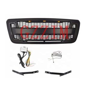 Plastic LED Eagle Wing Style Front Middle Grille With Light For Ford F150 2007