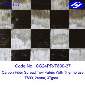 China Ultra Thin Carbon Fiber Fabric 12K T800 Wide 37GSM Carbon Fiber Spread Tow Fabric on sale