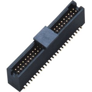 Quality black plastic 1.27 Box Header 50Pin SMT LCP With Diff.Post high temperature material ROHS for sale