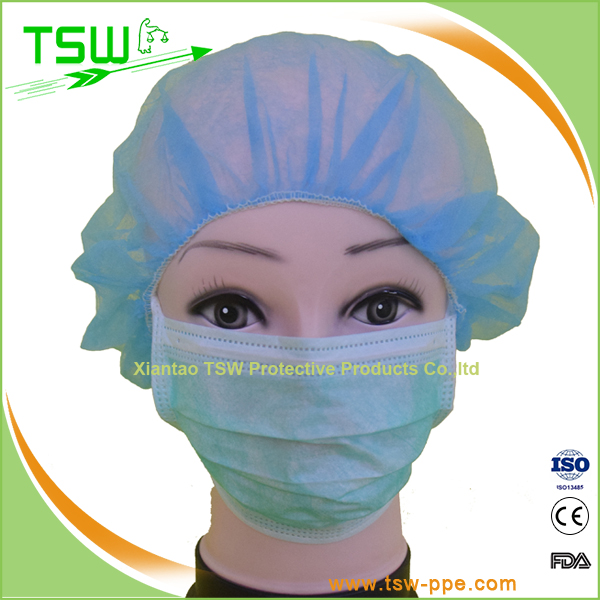 Round Non Woven Medical Bouffant Cap For Hospital