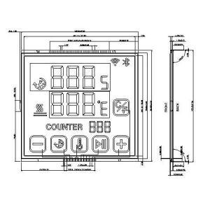 Bias 1/3 Negative Transmissive LCD 12 O′Clock VA TP Type Thermostat LCD Display