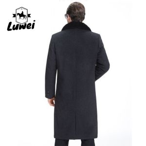 Autumn Winter Men Single Breasted Clothing Heavy Utility Cotton Slim Trench Coat