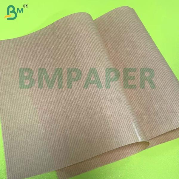 50gsm 60gsm 70gsm Lightweight Tear-Resistant Brown Striped Kraft Paper One Side Gloss Excellent  For Flower Packaging Bread Packaging