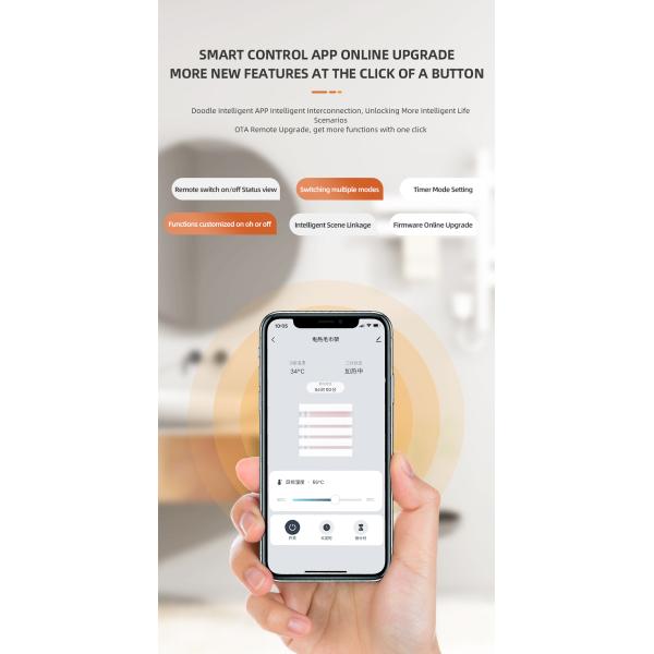 Surface Finishing Stainless Steel Electric Towel Warmer 500W for Bathroom Radiator