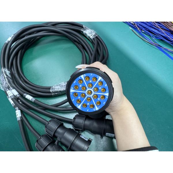 19-Core Male Female Aviation Plug Gold-Plated Copper 20A 19 Pin Socapex Connector for Stage Lighting Waterproof Connector