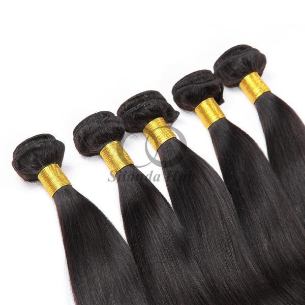 Natural Black Straight Remy Human Hair Bundles Sew In Weave Bundles Brazilian Bundle Deals