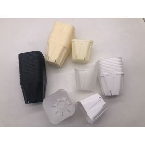 Durable whole sales black plastic seedling pot small square shape nursery pot