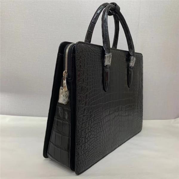Authentic Crocodile Belly Skin Businessmen Briefcase Large Coded Working Purse Genuine Real Alligator Leather Male Purse