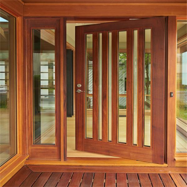 Solid Wood Modern Pivot Front Doors