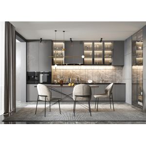 China Free CAD Design MDF Wood Furniture Wooden Lacquer Kitchen Cabinets on sale