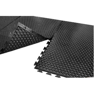 Interlock Anti-fatigue Rubber Matting Industrial Bubble Mat Antislip
