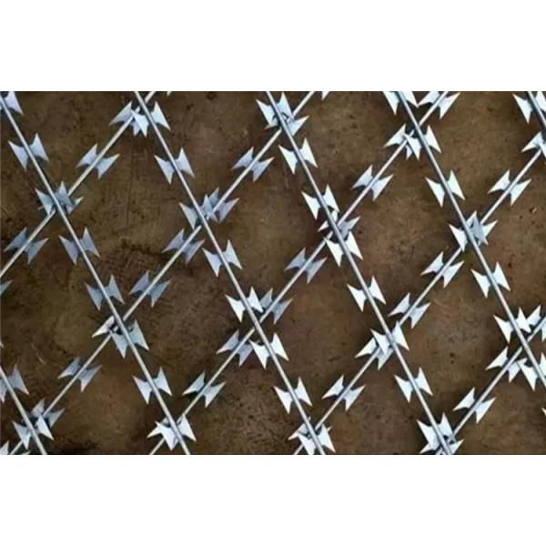 Width 1.2m Square Hole Razor Mesh Panel Diamond Shape