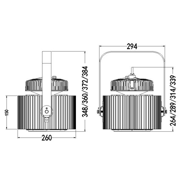 High Power LED Stadium Lights HKV-LBDS-260 IP65 Waterproof PF 0.95