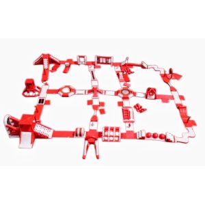 Commercial Inflatable Water Park Hot Welding Workmanship For 80 Kids