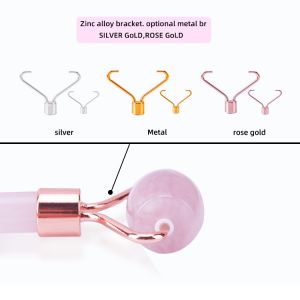 Rose Quartz Crystal Face Jade Roller Anti Aging Logo Customized
