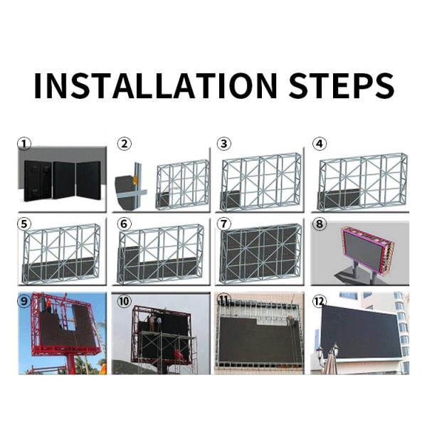 Outdoor Advertising P8mm LED Display Screen Waterproof and High Brightness with 1/4 Scan Module Style