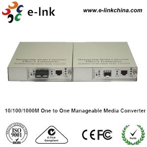 E-link 10 / 100M One to One Manageable Fast Ethernet Media Converter with