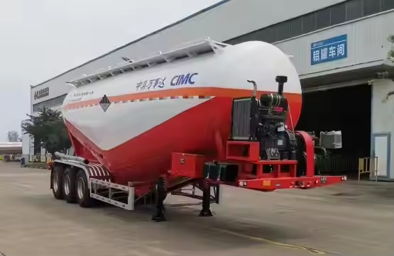 Carbon Steel 3 Axles 10800*2500*3700mm 40cbm Capacity 40cbm Carry Bulk Cement Ash Powder Tank