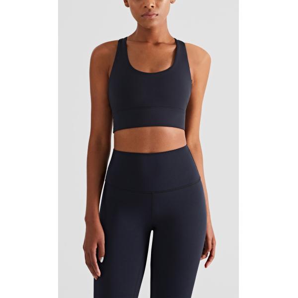 Wide Cross Straps Yoga Fitness Tops For Women Workout Running Bra
