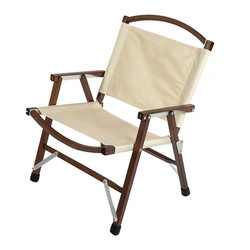 400 Lbs Portable Folding Camping Chair with Beech Frame