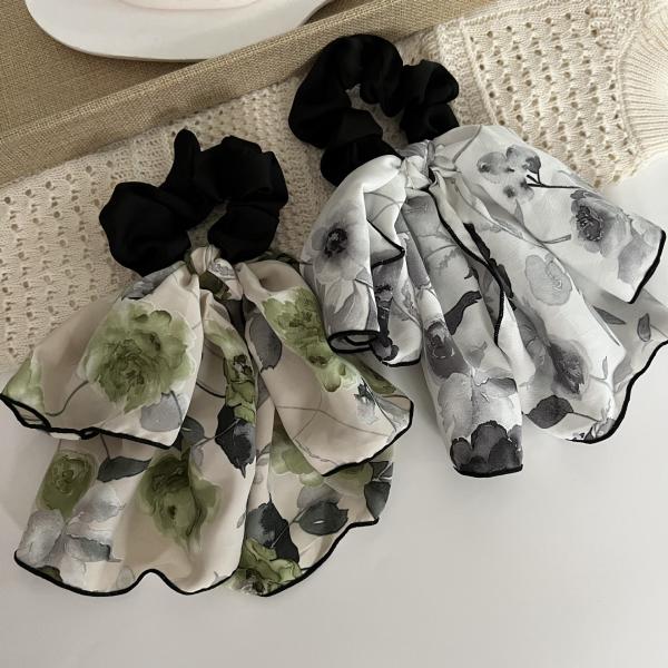 Hair-Band Scrunchies 1 Piece Camellia Flowers Design One Size