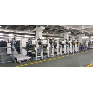 Flexographic Printers 4 Colors Flexo Press Label Printing Machine For Paper Cup