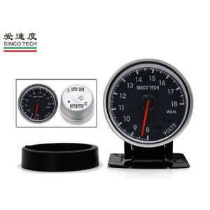 Aluminum Car Digital Voltmeter 8 - 18 V Display With LED / Buzzer Warning