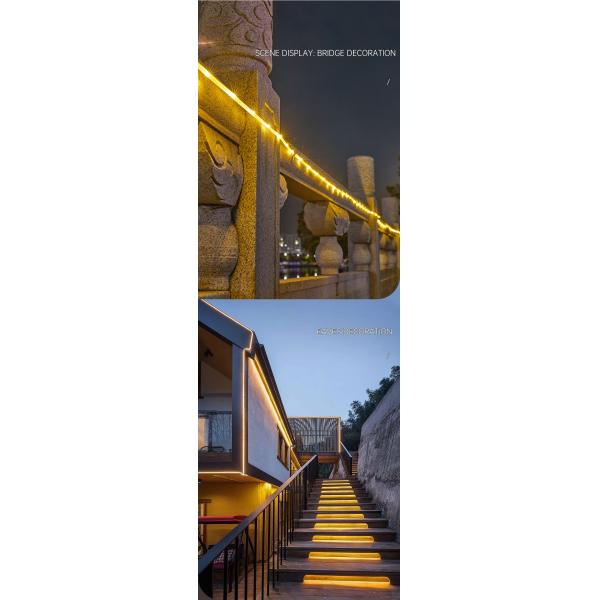 SMD 5050 LED Solar Strip Light , IP67 Flexible Decorative Rope Lights 3500K