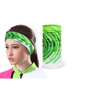 Green Blue Yellow Fishing Neck Scarf Microfiber Polyester Bandana