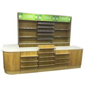 Customization Supermarket Register Counter Eco Friendly Cashier Counter