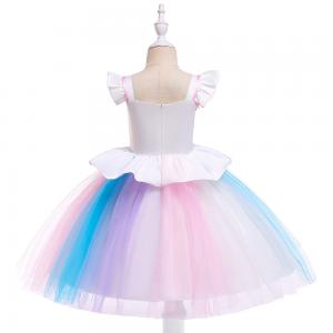 China Polyester Viscose Blending Unicorn Tulle Princess Dress Size 110cm on sale