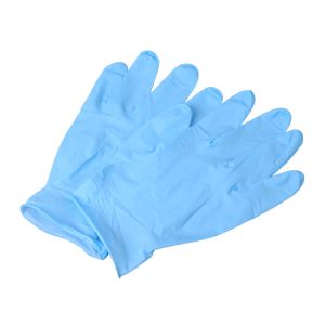 9 Inch Blue Disposable Medical Nitrile Hand Gloves Smooth Surface