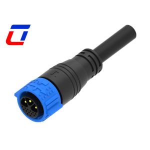 16 Pin Self Locking IP67 Power Connector 3 Pin Male Waterproof Power Cable