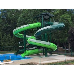 Water Amusement Park Ride Party Equipment Commercial Fiberglass Water Slide