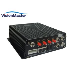 Black 4 CH IP Camera GPS Mobile DVR DC 8 - 36V Graphical User Interface With 4G
