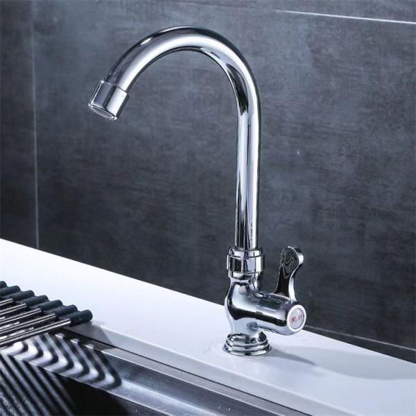304 Stainless Steel Kitchen Sink Faucet Single Cold Universal Rotating Hot and Cold Faucet