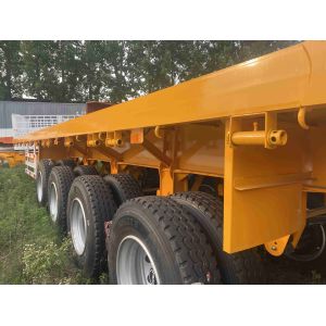 Flat Container Semi-trailer Low-priced Heavy-duty 4-axle 100t Export Brand New