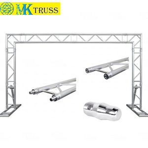290*290*2000mm Customized Curved Aluminum Truss Stand Lectern Podium