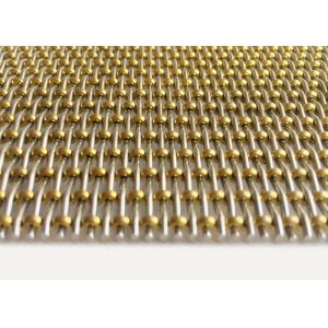 ODM PVD Copper Woven Lock Crimp Wire Mesh 3.2mm Partition Metal Mesh