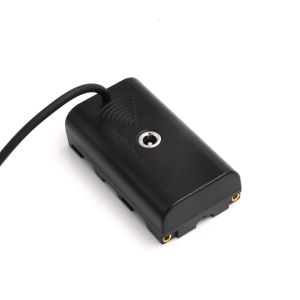 NP F550 Dummy Battery To D Tap Coiled Power Cable For Sony NP F550 F570 F970