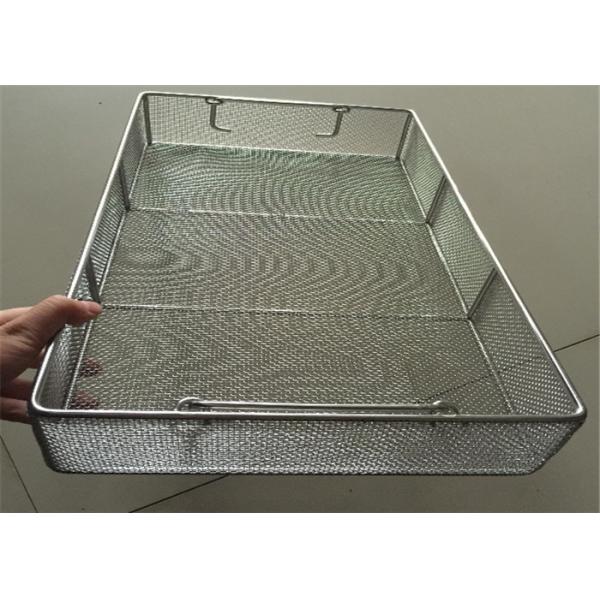 Stainless Steel Wire Mesh Storage Baskets Plain Weaving Corrosion Resistance