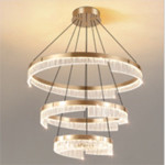 Transparent PMMA Acrylic Lampshade LED Chandelier Rust Resistant