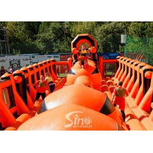 402m World 'S Longest Bouncy Castle Adults Inflatable Obstacle Course For Sale