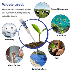 Soil EC Temperature Tester 2-in-1 Waterproof Meter With 0.00 - 4.00mS/cm Range