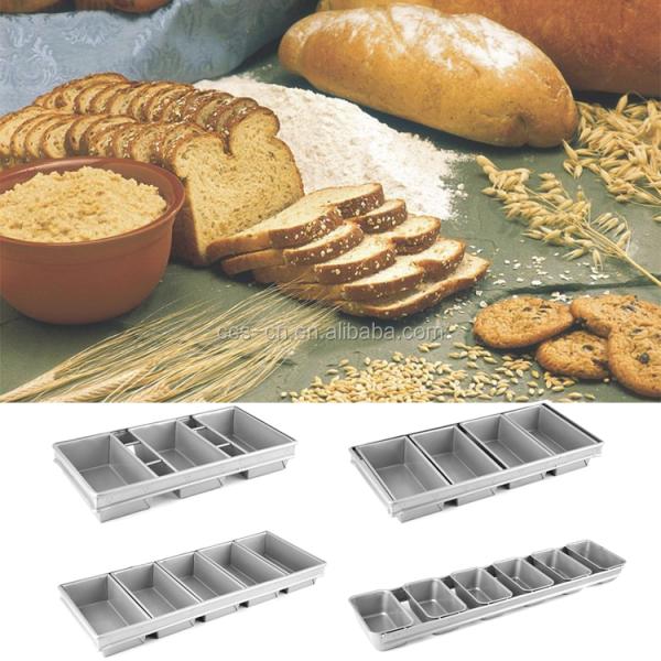 commercial 3 straps non-stick loaf baking pan loaf bread pans bread trays bun tray mini loaf tray
