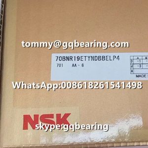 SUJ2 Steel Material NSK 70BNR19ETYNDBBELP4 High-Speed Precision Angular Contact