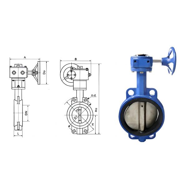 ANSI 150LB Soft Seal Turbine Butterfly Valve Ductile Iron Body