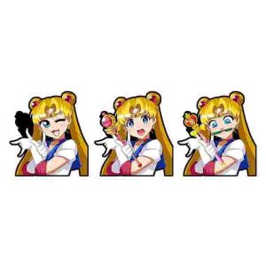 Quality Cute Anime Girl Sticker Demon Slayer Kimetsu No Yaiba Anime Motion Sticker Waterproof Decals for Cars for sale